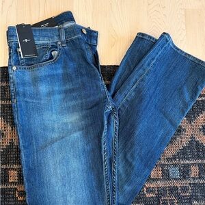 7 For All Mankind Women's Blue Straight Jeans